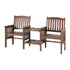 Garden Bench Chair Table Loveseat Outdoor Furniture Patio Park Armchair - Brown